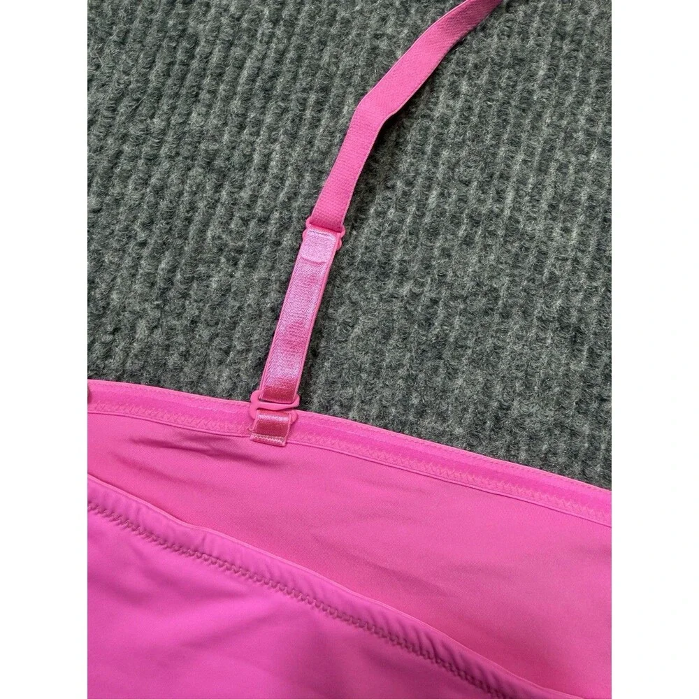 Skims Recycled Swim Bandeau Bikini Top Women Size 4X Pink Taffy NEW